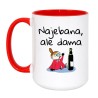 Kubek duży biało-czerwony 450 ml z nadrukiem bez cenzury – doskonały gadżet dla dorosłych