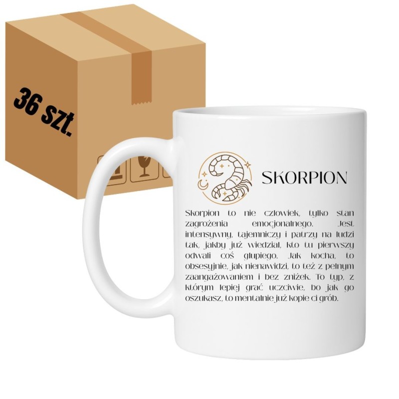 36x Kubek 330 ml ze znakiem zodiaku Skorpion