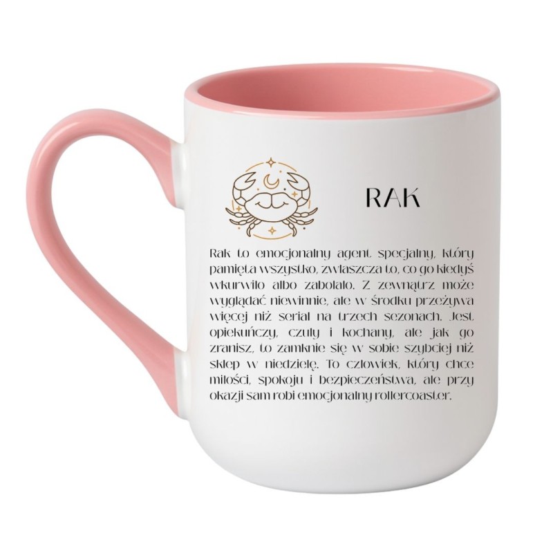 Kubek astrologiczny ze znakiem zodiaku dla Raka