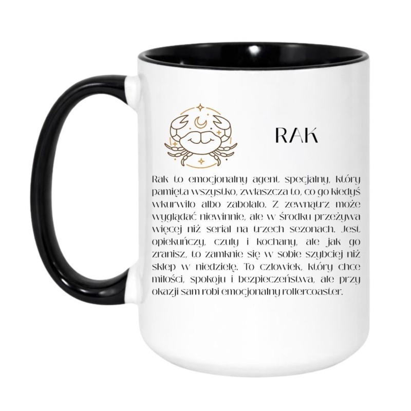 Kubek astrologiczny ze znakiem zodiaku dla Raka