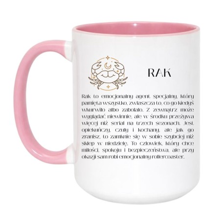 Kubek duży 450 ml astrologiczny ze znakiem zodiaku dla Raka