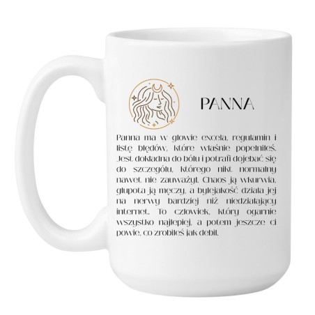 Śmieszny kubek astrologiczny dla Panny