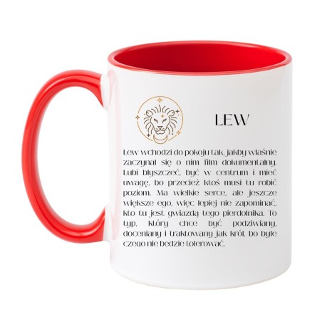 Kubek ze znakiem zodiaku LEW astrologiczny prezent