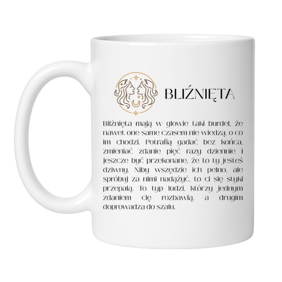 Astrologiczny kubek ze znakiem zodiaku Bliźnięta