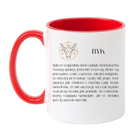 Kubek astrologiczny ze znakiem zodiaku Byk