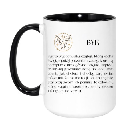 Śmieszny kubek astrologiczny dla Byka na prezent