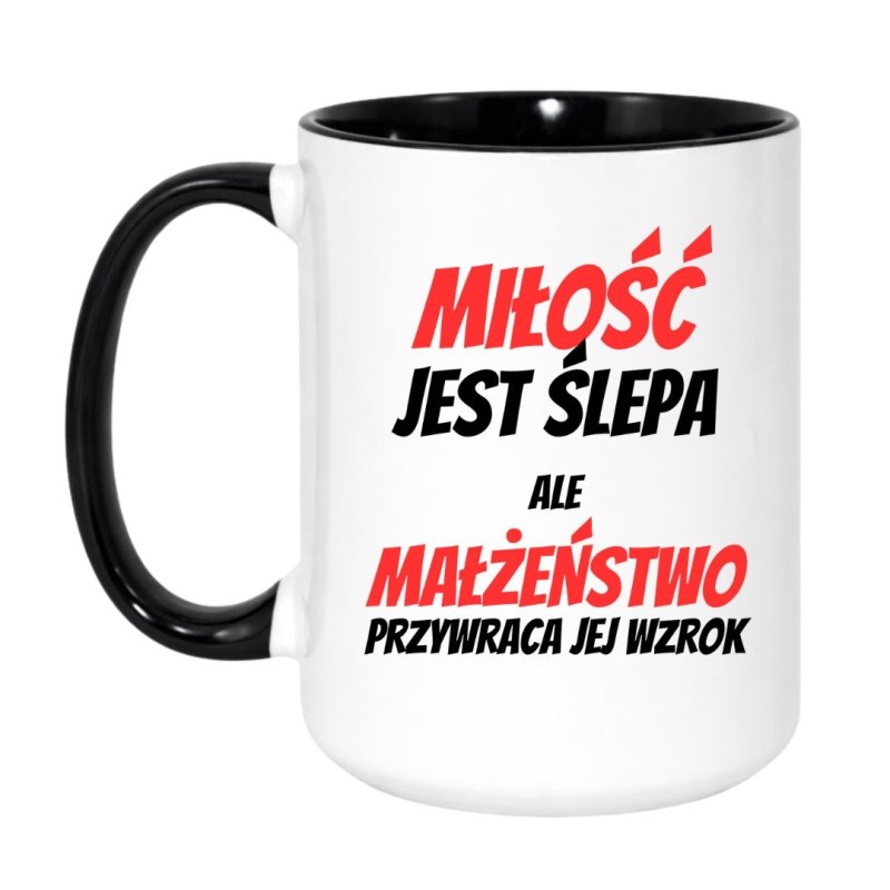 kubek miłość ślepa małżeństwo prezent last minute
