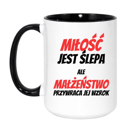 kubek miłość ślepa małżeństwo prezent last minute