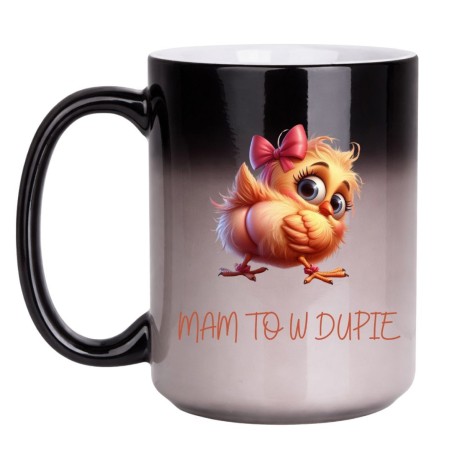 KUBEK "MAM TO W DUPIE" DUŻY MAGICZNY