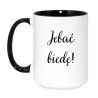 Kubek duży biało-czarny 450 ml z wulgarnym motywem – humorystyczny gadżet biurowy