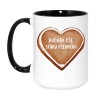 Kubek biało-czarny 450 ml z nadrukiem „Kocham Cię stary pierniku” idealny dla narzeczonego lub męża.