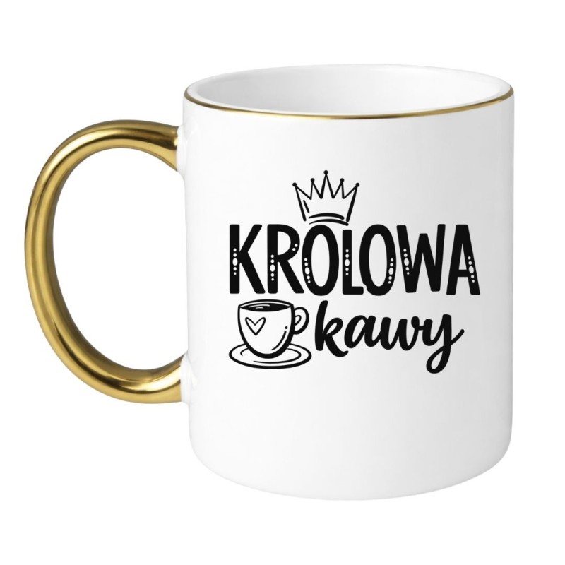 Kubek z napisem KRÓLOWA KAWY