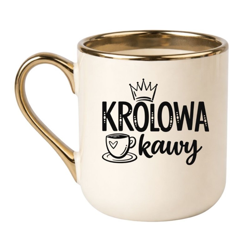 Kubek z napisem KRÓLOWA KAWY