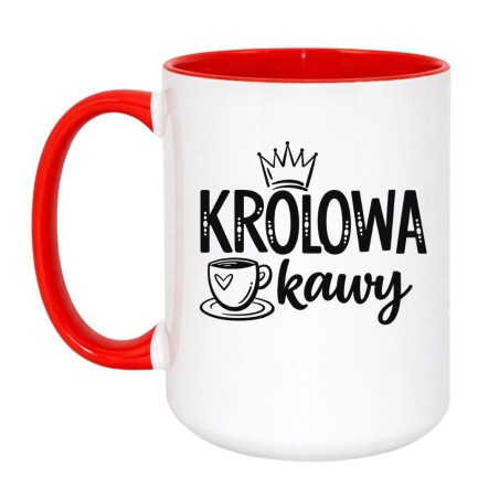 Kubek 450 ml z napisem KRÓLOWA KAWY
