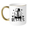 Ceramiczny kubek z motywem bliskiej relacji i napisem BESTIES