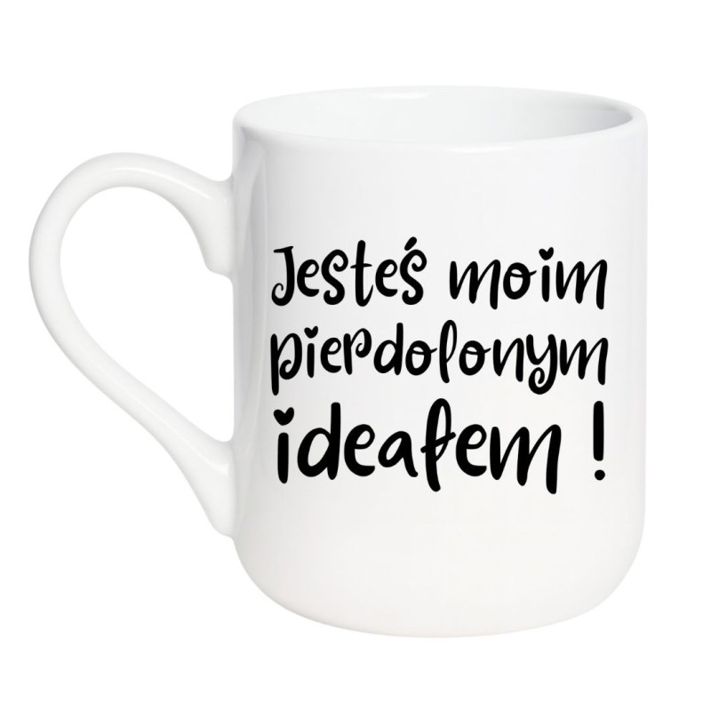 Ceramiczny kubek dla par z zabawnym wulgarnym napisem