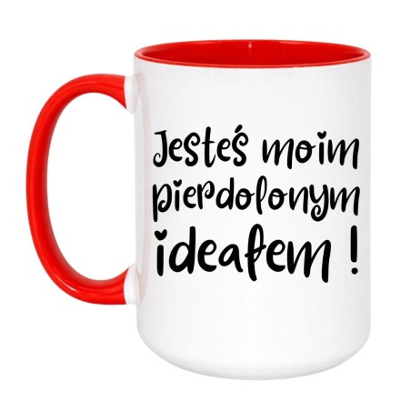 Duży miłosny kubek bez cenzury 450 ml „Jesteś moim pierdolonym ideałem”
