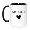 Kubek biało-czarny z napisem „Idź sobie” – prezent dla fana sarkazmu