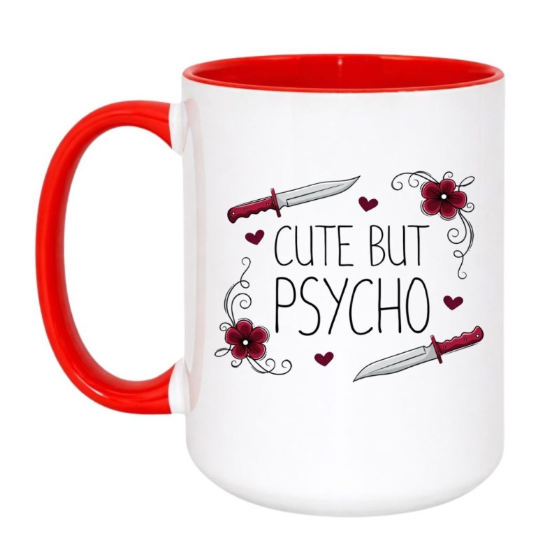 Kubek Duży 450 ml Cute but psycho