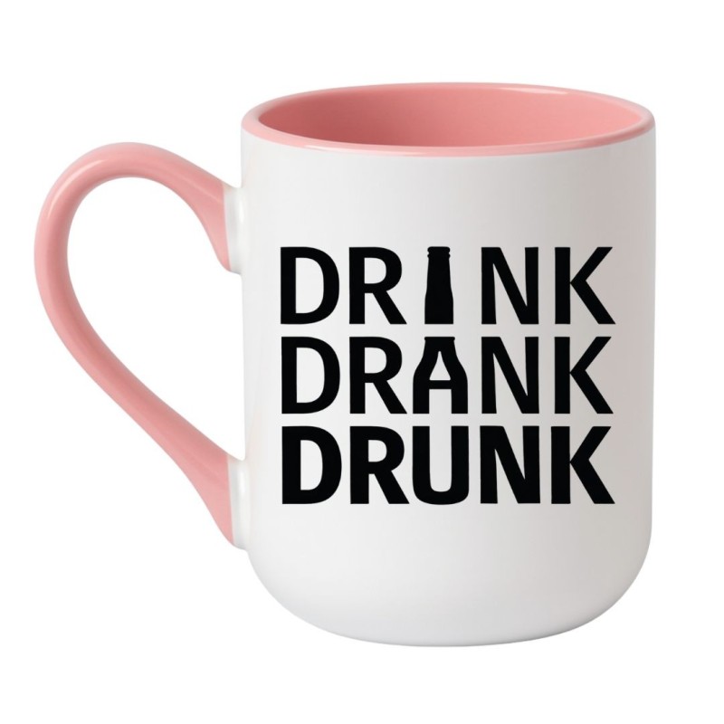 kubek ceramiczny z nadrukiem drink drank drunk