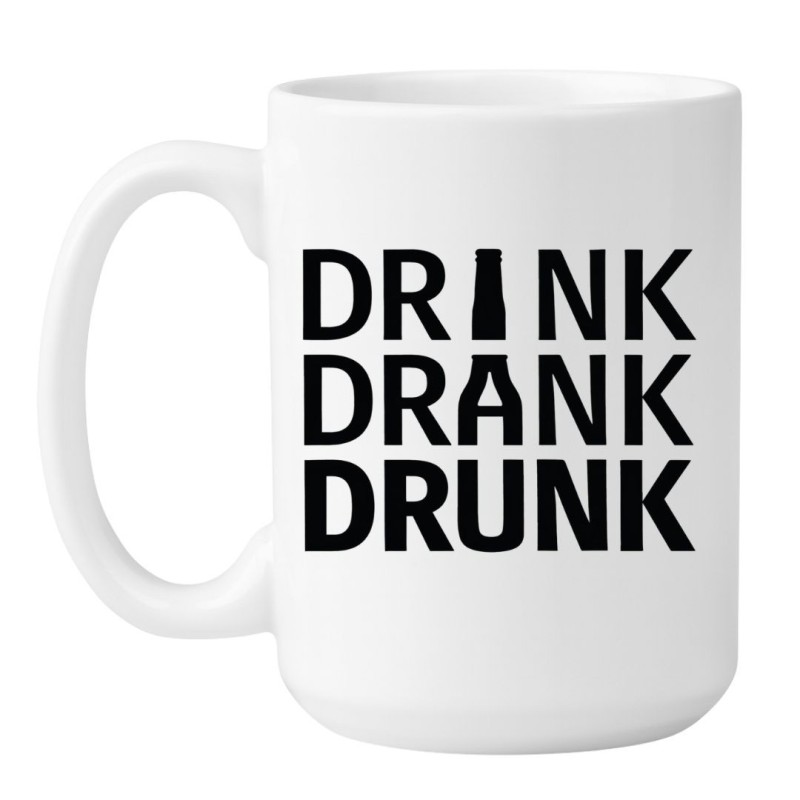kubek z napisem drink drank drunk dla niej lub niego