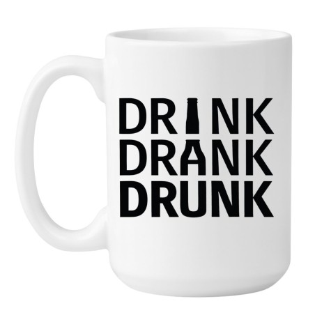kubek z napisem drink drank drunk dla niej lub niego