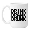 kubek z napisem drink drank drunk dla niej lub niego