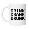 kubek drink drank drunk z czarnym napisem minimalistyczny
