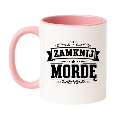 śmieszny kubek do pracy z mocnym napisem