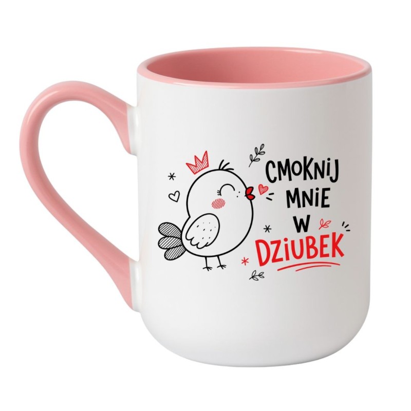 kubek z zabawnym napisem romantycznym