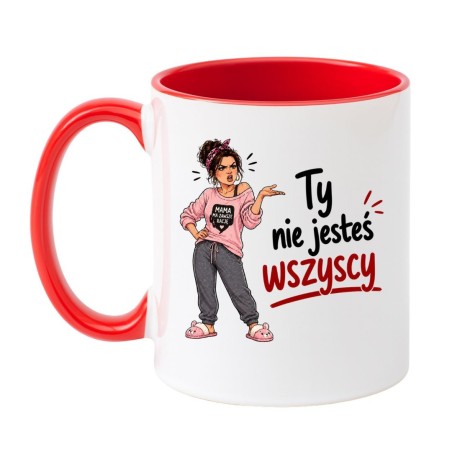kubek dla mamy do kawy z ironicznym napisem