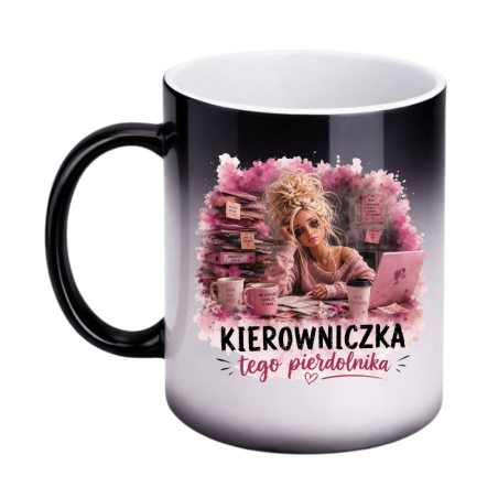 magiczny kubek zmieniający dla kierowniczki prezent humorystyczny