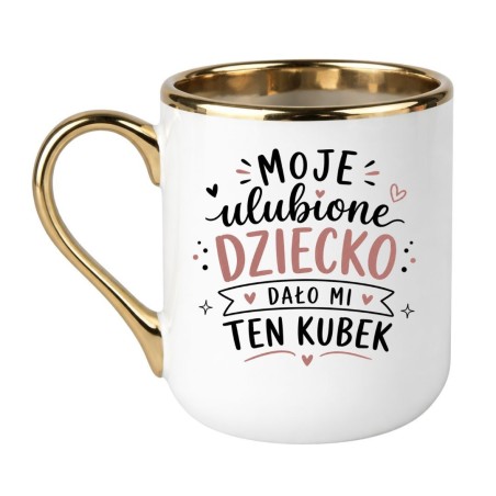 Kubek do herbaty z humorystycznym tekstem