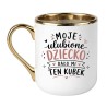 Kubek do herbaty z humorystycznym tekstem