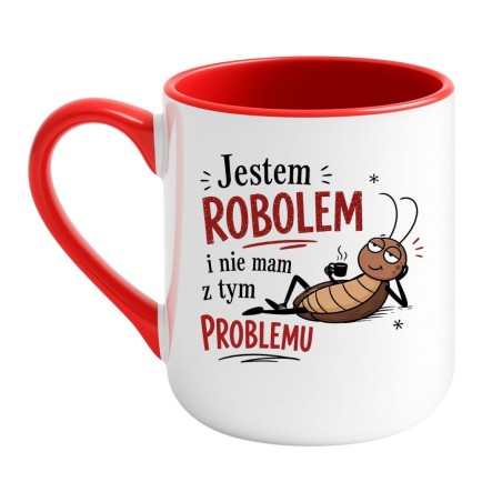 Kubek „Jestem robolem i nie mam z tym problemu” – śmieszny kubek do pracy