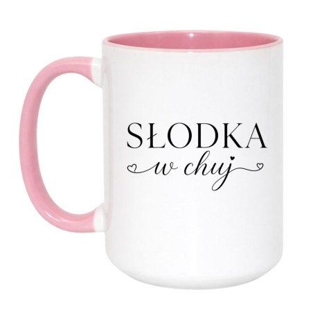 Śmieszny kubek słodka w chuj