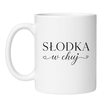 Kubek Słodka w chuj z minimalistycznym napisem
