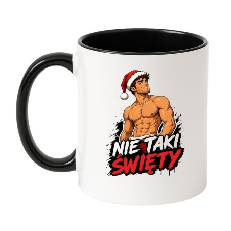 Kubek dla faceta z humorystycznym nadrukiem świątecznym