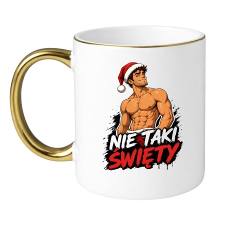 Humorystyczny kubek dla faceta na święta