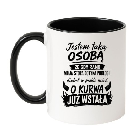 Kubek „O Kurwa Już Wstała” – śmieszny prezent dla niej