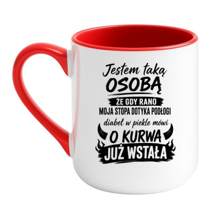 Kubek „O Kurwa Już Wstała” – śmieszny prezent dla niej