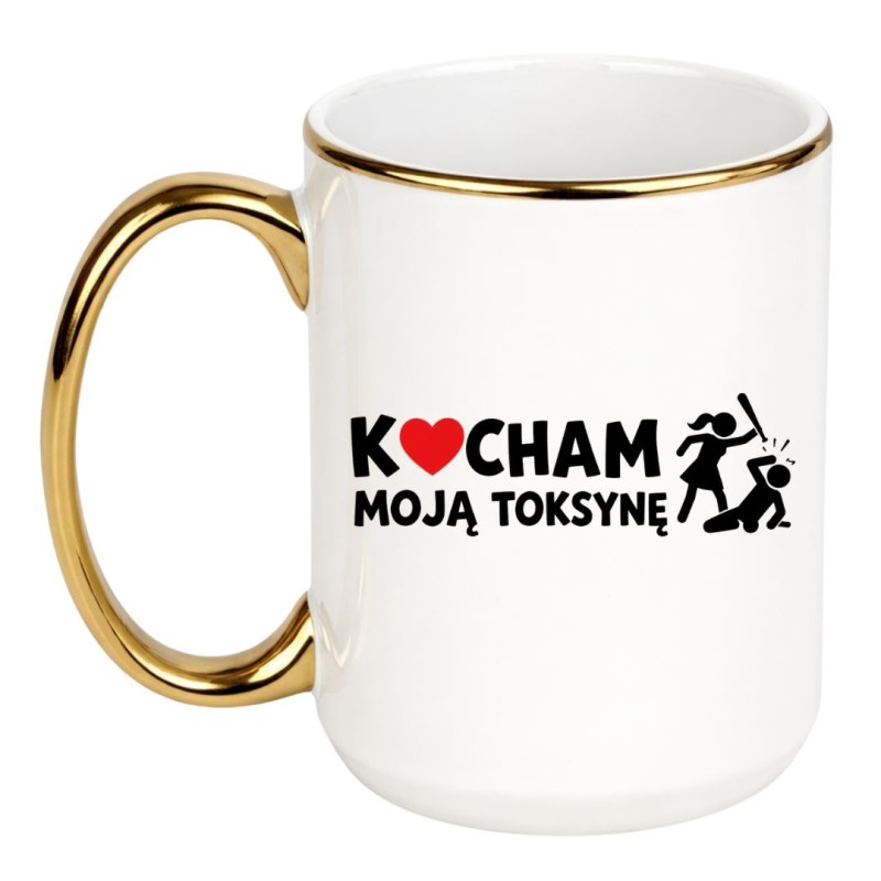 Kubek Kocham Moją Toksynę – śmieszny kubek dla par