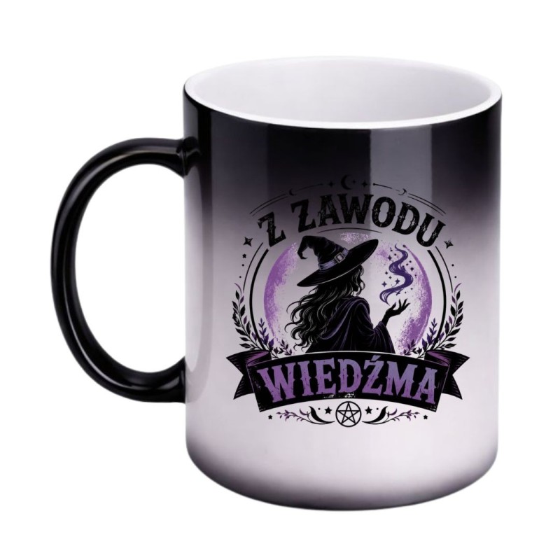 Magiczny kubek zmieniający kolor z klimatem dark witch