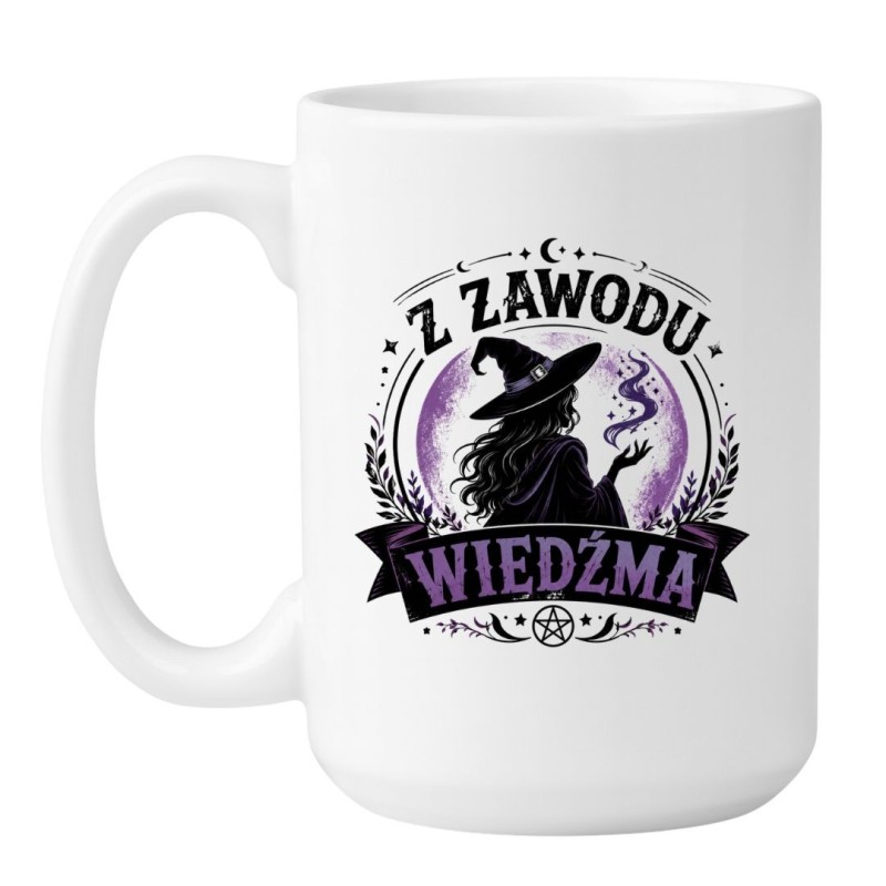 Kubek z napisem Z Zawodu Wiedźma