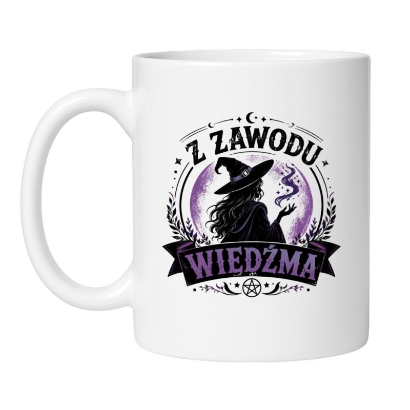 Kubek Z Zawodu Wiedźma z magiczną grafiką