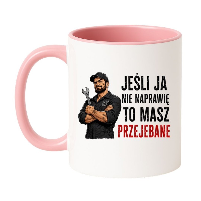 Śmieszny kubek dla mechanika