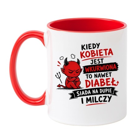Kubek z mocnym nadrukiem do porannej kawy