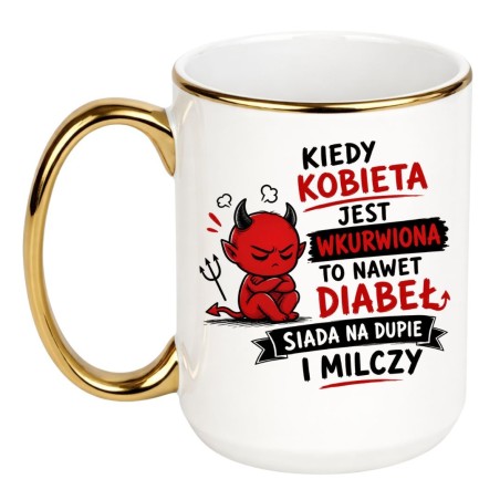 Kubek z zabawnym tekstem na Dzień Kobiet