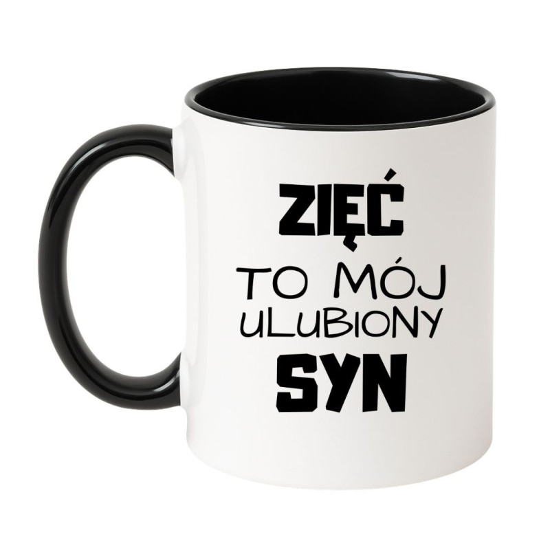 Kubek z napisem Zięć To Mój Ulubiony Syn
