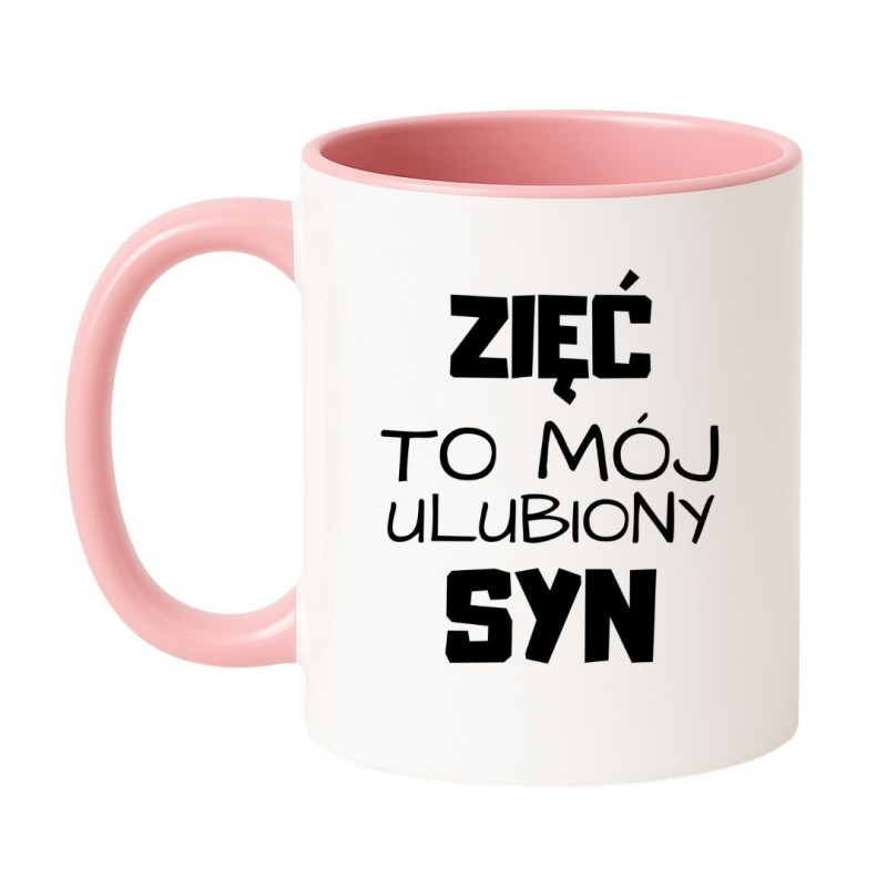 Kubek z napisem Zięć To Mój Ulubiony Syn